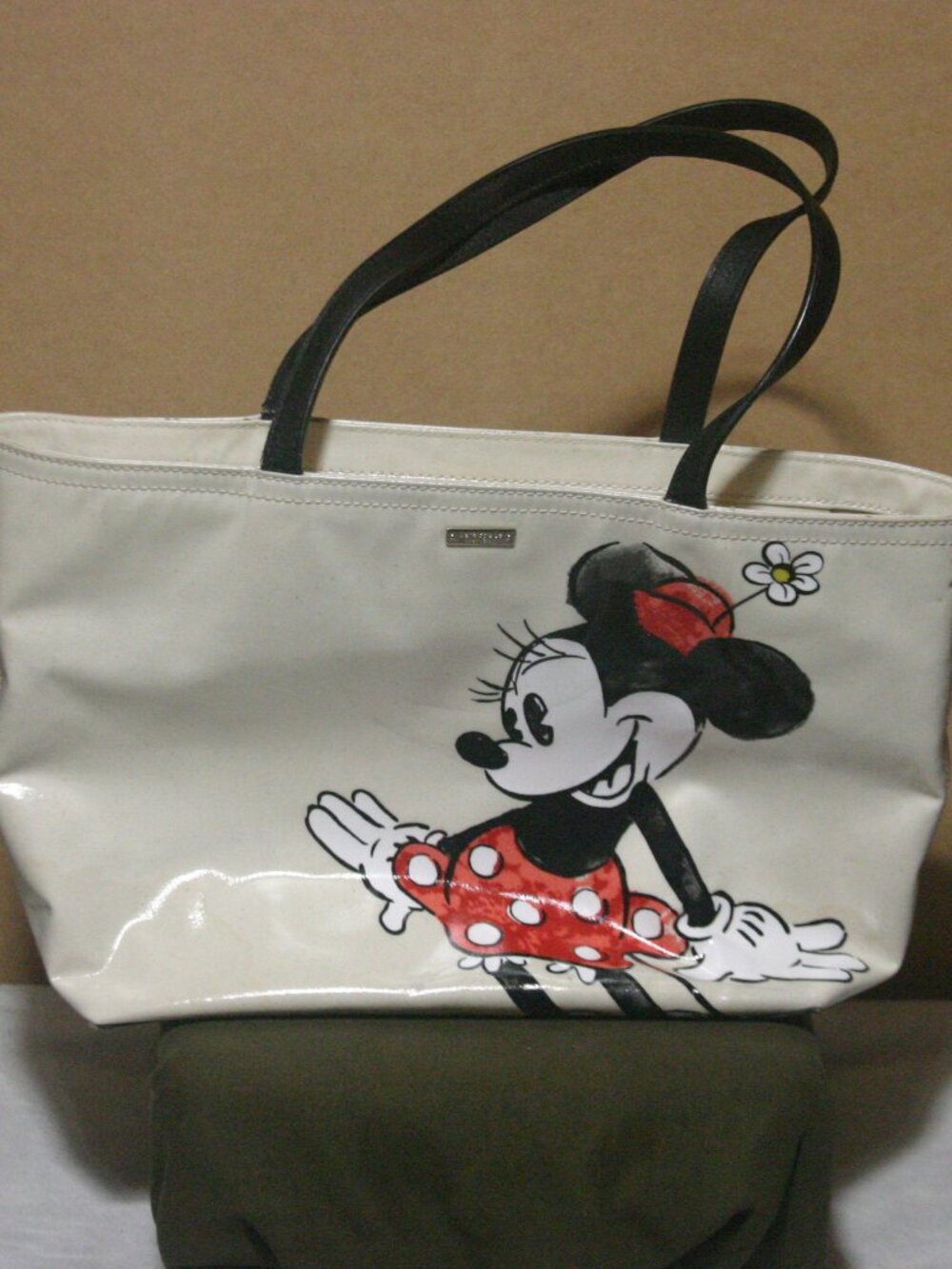 Kate Spade x Disney Minnie Mouse Francis Tote Bag Cream Coated Canvas